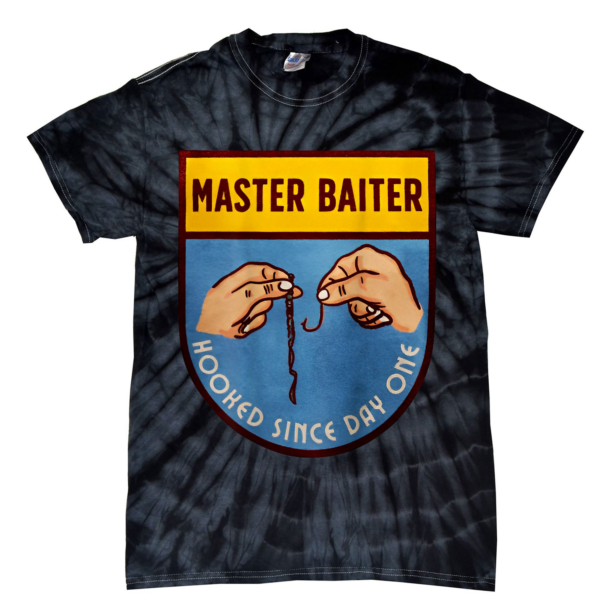 Master Baiter Hooked Since Day One Tie-Dye T-Shirt
