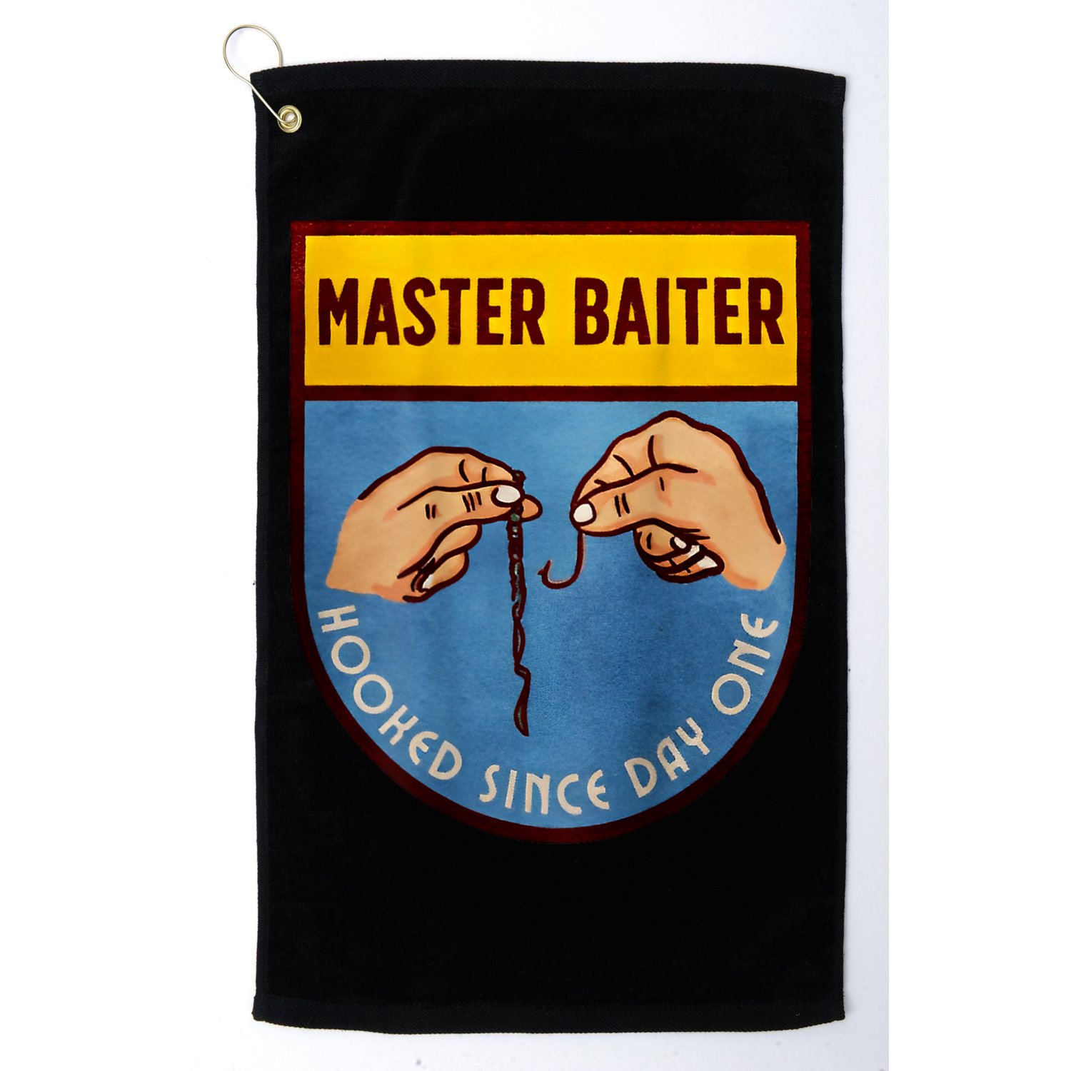 Master Baiter Hooked Since Day One Golf Towel