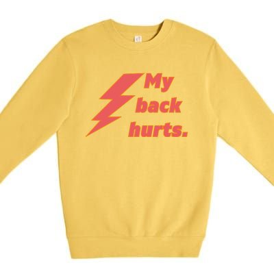 My Back Hurts. Premium Crewneck Sweatshirt