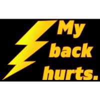 My Back Hurts. Bumper Sticker