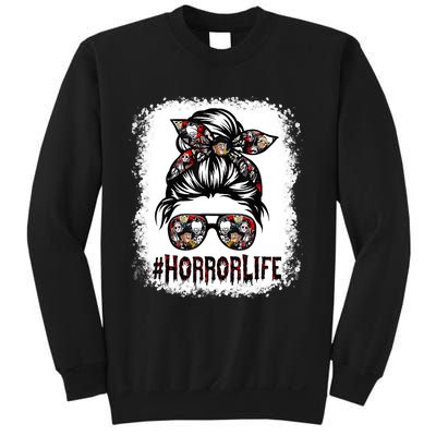 Messy Bun Horror Horror Halloween Movie Horror Mom Sweatshirt