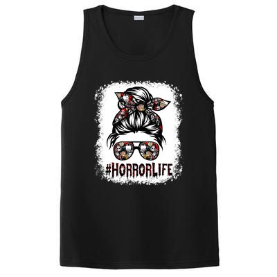 Messy Bun Horror Horror Halloween Movie Horror Mom PosiCharge Competitor Tank