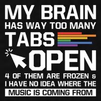 My Brain Has Way Too Y Tabs Open Software Developer Nerd Cool Gift Ladies PosiCharge Tri-Blend Wicking Tank