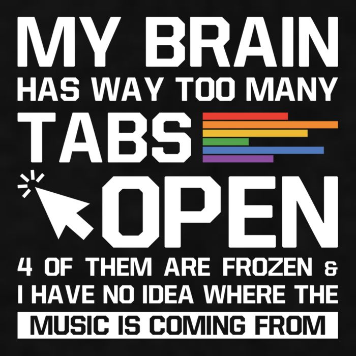 My Brain Has Way Too Y Tabs Open Software Developer Nerd Cool Gift Ladies PosiCharge Tri-Blend Wicking Tank