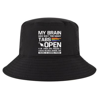 My Brain Has Way Too Y Tabs Open Software Developer Nerd Cool Gift Cool Comfort Performance Bucket Hat