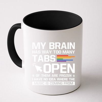 My Brain Has Way Too Y Tabs Open Software Developer Nerd Cool Gift Mug
