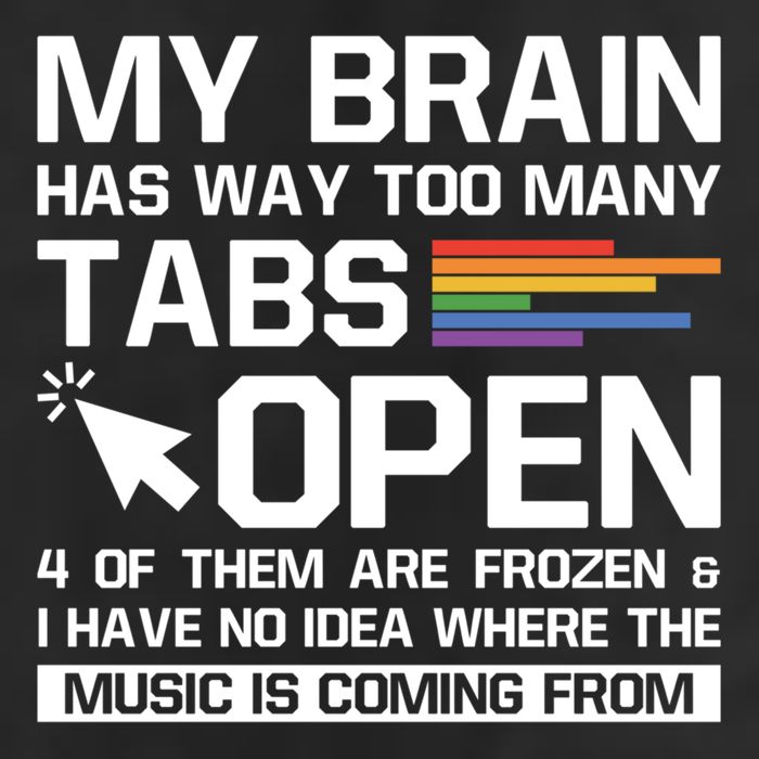 My Brain Has Way Too Y Tabs Open Software Developer Nerd Cool Gift Beanie