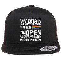 My Brain Has Way Too Y Tabs Open Software Developer Nerd Cool Gift Flatbill Hat