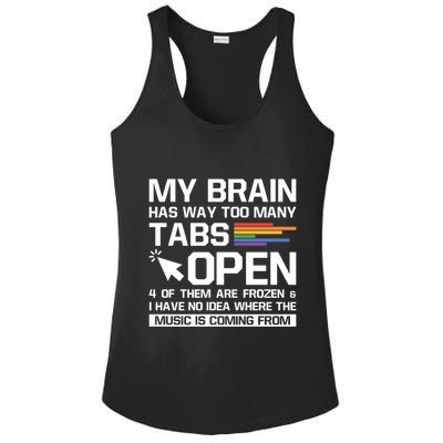 My Brain Has Way Too Y Tabs Open Software Developer Nerd Cool Gift Ladies PosiCharge Competitor Racerback Tank