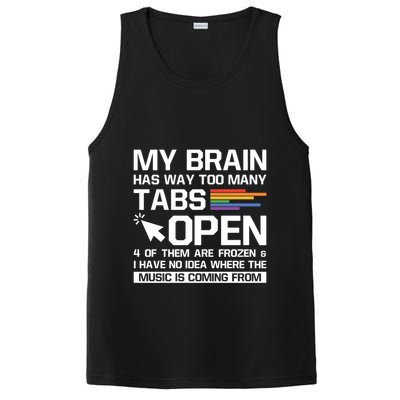 My Brain Has Way Too Y Tabs Open Software Developer Nerd Cool Gift PosiCharge Competitor Tank