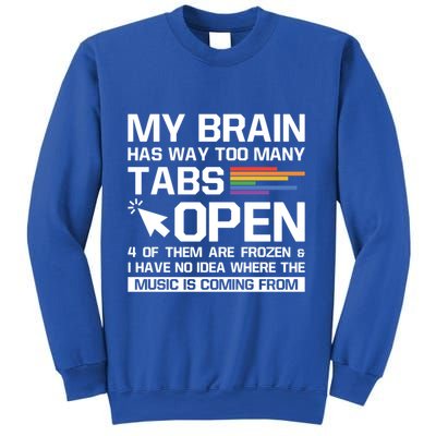 My Brain Has Way Too Y Tabs Open Software Developer Nerd Cool Gift Sweatshirt