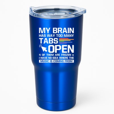 My Brain Has Way Too Y Tabs Open Software Developer Nerd Cool Gift Tumbler
