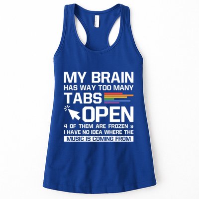 My Brain Has Way Too Y Tabs Open Software Developer Nerd Cool Gift Womens Tank Top