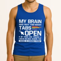 My Brain Has Way Too Y Tabs Open Software Developer Nerd Cool Gift Tank Top