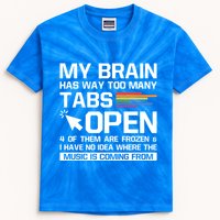 My Brain Has Way Too Y Tabs Open Software Developer Nerd Cool Gift Kids Tie-Dye T-Shirt