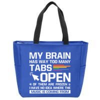 My Brain Has Way Too Y Tabs Open Software Developer Nerd Cool Gift Zip Tote Bag