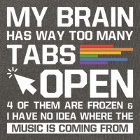 My Brain Has Way Too Y Tabs Open Software Developer Nerd Cool Gift Cotton Canvas Backpack