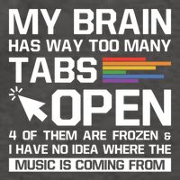 My Brain Has Way Too Y Tabs Open Software Developer Nerd Cool Gift Vector Backpack