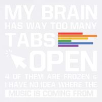My Brain Has Way Too Y Tabs Open Software Developer Nerd Cool Gift Garment-Dyed Sweatshirt