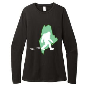 Maine Bigfoot Hunter State Great Gift Womens CVC Long Sleeve Shirt