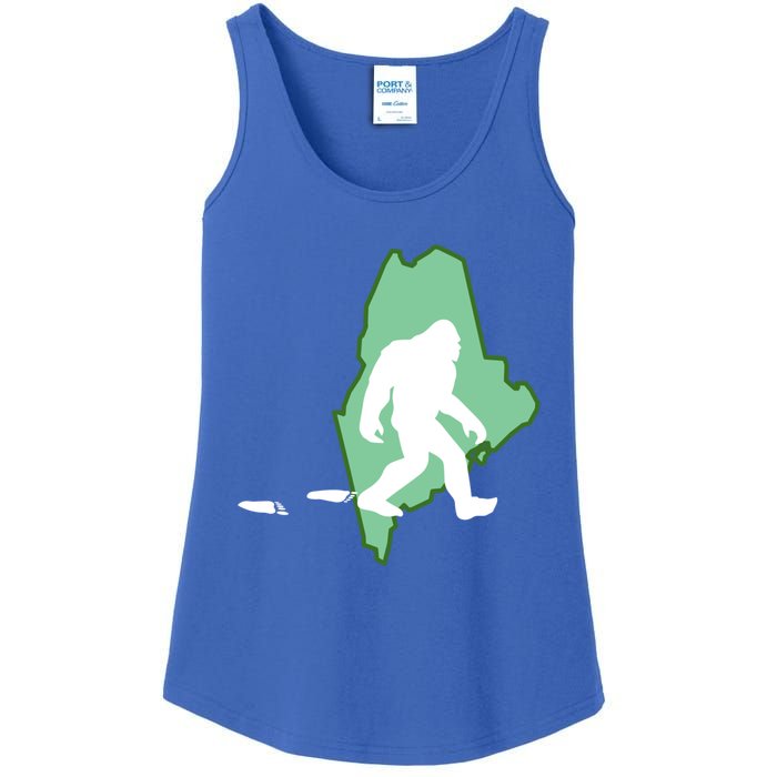 Maine Bigfoot Hunter State Great Gift Ladies Essential Tank