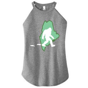 Maine Bigfoot Hunter State Great Gift Women's Perfect Tri Rocker Tank