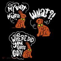 My Butt Hurts What Funny Easter Chocolate Bunny Meme Joke T-Shirt