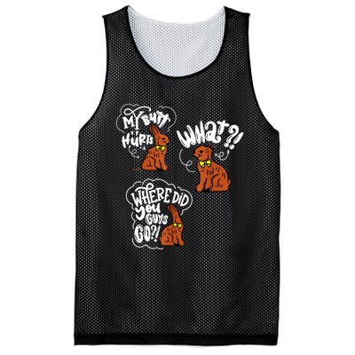 My Butt Hurts What Funny Easter Chocolate Bunny Meme Joke Mesh Reversible Basketball Jersey Tank