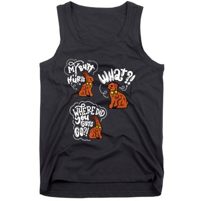 My Butt Hurts What Funny Easter Chocolate Bunny Meme Joke Tank Top