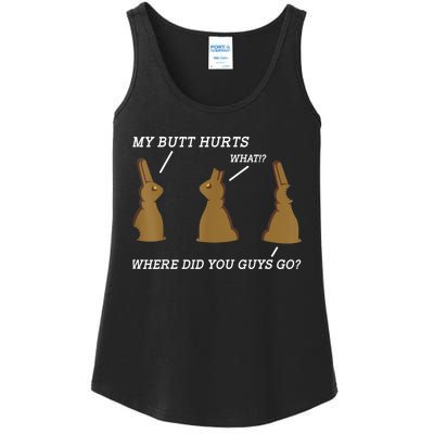 My Butt Hurts Chocolate Bunny Easter Day Funny Ladies Essential Tank