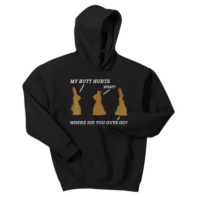 My Butt Hurts Chocolate Bunny Easter Day Funny Kids Hoodie