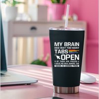 My Brain Has Way Too Many Tabs Open Software Developer Nerd Permanent Decal Sticker