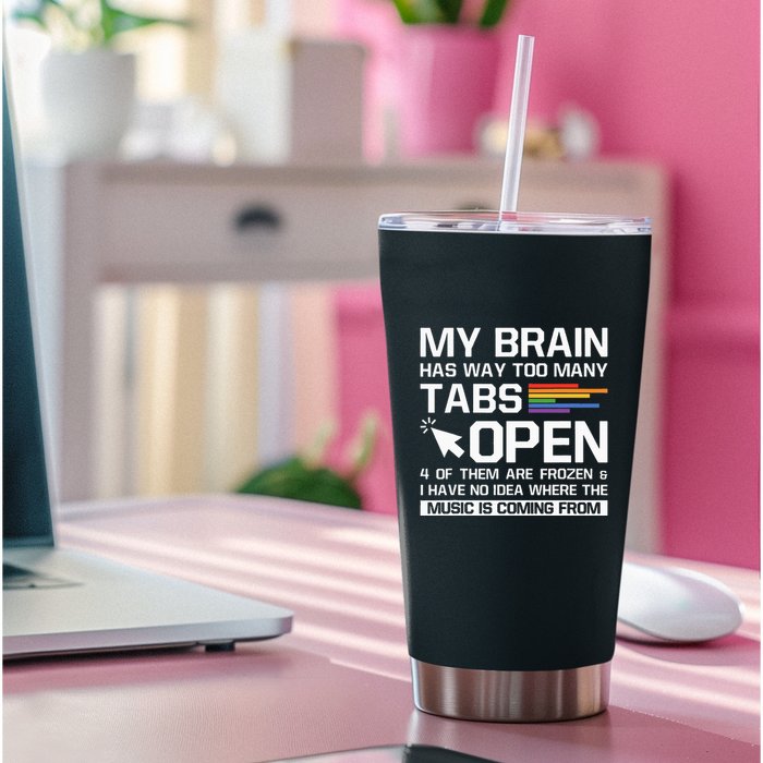 My Brain Has Way Too Many Tabs Open Software Developer Nerd Permanent Decal Sticker