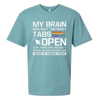 My Brain Has Way Too Many Tabs Open Software Developer Nerd Sueded Cloud Jersey T-Shirt