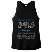 My Brain Has Way Too Many Tabs Open 4 Of Them Are Frozen Ladies PosiCharge Tri-Blend Wicking Tank