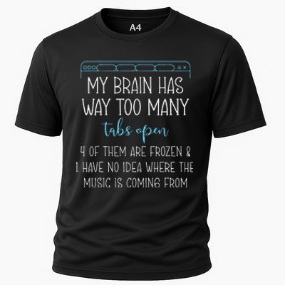 My Brain Has Way Too Many Tabs Open 4 Of Them Are Frozen Cooling Performance Crew T-Shirt