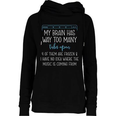 My Brain Has Way Too Many Tabs Open 4 Of Them Are Frozen Womens Funnel Neck Pullover Hood