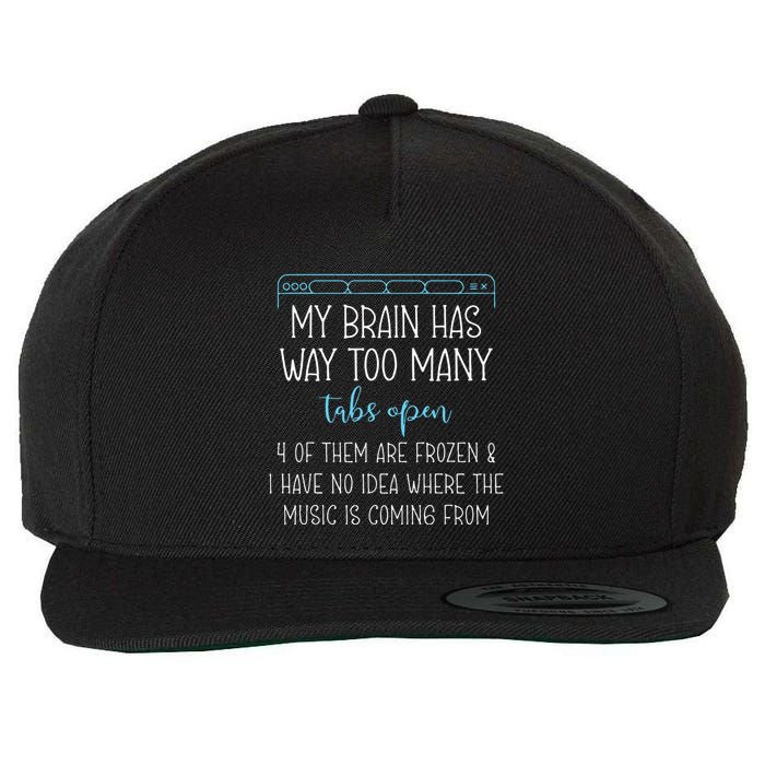 My Brain Has Way Too Many Tabs Open 4 Of Them Are Frozen Wool Snapback Cap