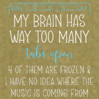 My Brain Has Way Too Many Tabs Open 4 Of Them Are Frozen Garment-Dyed Women's Muscle Tee