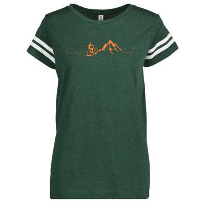 Mountain Bike Heartbeat Cute Bike Heartbeat Enza Ladies Jersey Football T-Shirt