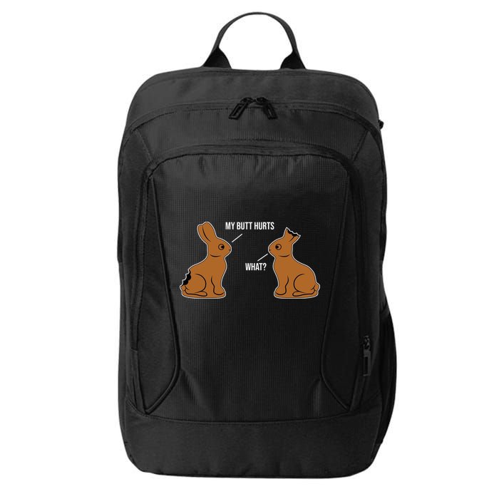 My Butt Hurts Chocolate Easter Bunny Funny City Backpack