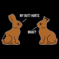 My Butt Hurts Chocolate Easter Bunny Funny 7-Panel Snapback Hat