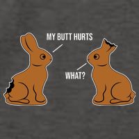 My Butt Hurts Chocolate Easter Bunny Funny Vector Backpack
