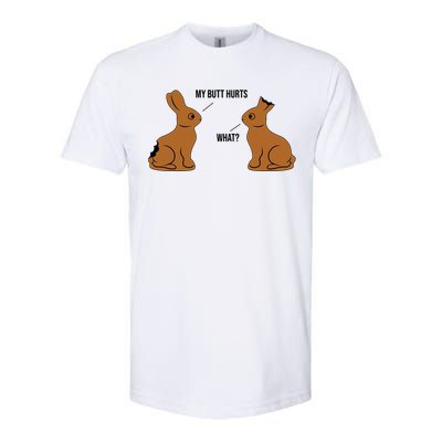 My Butt Hurts Chocolate Easter Bunny Funny Softstyle CVC T-Shirt