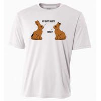 My Butt Hurts Chocolate Easter Bunny Funny Cooling Performance Crew T-Shirt