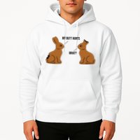 My Butt Hurts Chocolate Easter Bunny Funny Hoodie