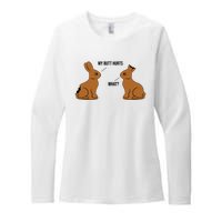 My Butt Hurts Chocolate Easter Bunny Funny Womens CVC Long Sleeve Shirt