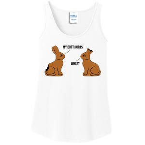 My Butt Hurts Chocolate Easter Bunny Funny Ladies Essential Tank