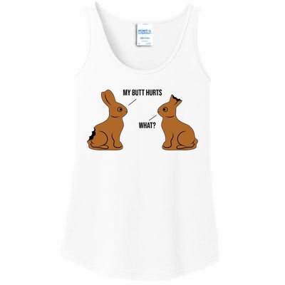 My Butt Hurts Chocolate Easter Bunny Funny Ladies Essential Tank