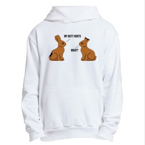 My Butt Hurts Chocolate Easter Bunny Funny Urban Pullover Hoodie